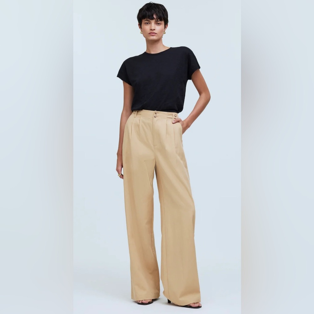 Madewell Harlow Pant - Khaki Buttoned Pants